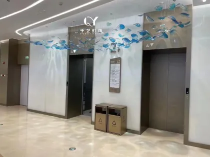 High-End Custom Chandeliers for Large Shopping Mall Elevators