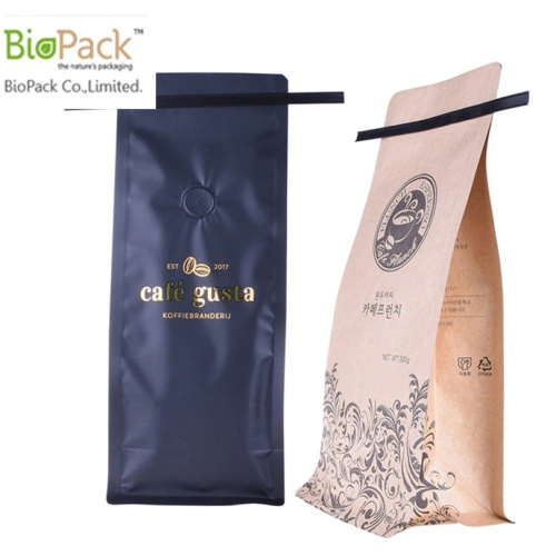 Brown Kraft Paper Flat Bottom Pouch EU Compliant Packaging Wholesale