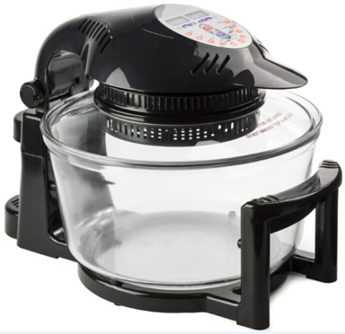 New 12 Litre Premium Black Halogen Convection Oven Cooker, Digital Convection Halogen Oven Cooker