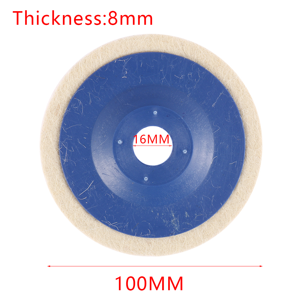 1PC 4 Inch 100mm Wool Polishing Wheel Buffing Pads Angle Grinder Wheel Felt Polishing Disc for Metal Marble Glass Ceramics