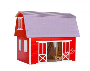 Dollhouse Horse Stable in Wood with Mulitcolor