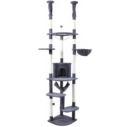 Luxury Foldable Sisal Cat Climbing Frame Minimalist Design Compact Space-Saving Stable Structure Comfortable Nest for Indoor Use