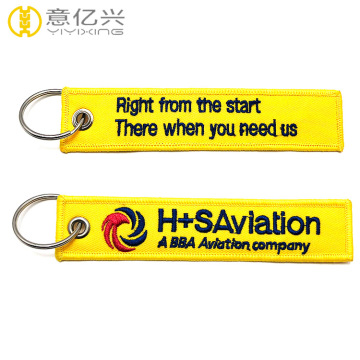 custom embroidered key tags personalized fabric keychains
