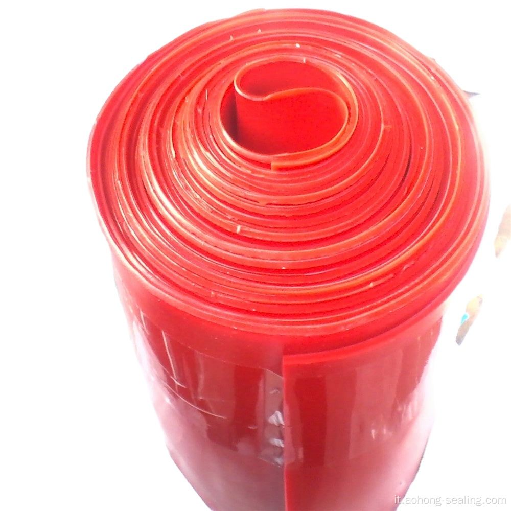 Foglio di membrana in silicone ad alta temperatura rossa