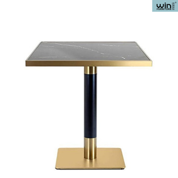 2021 titanium gold brushed marble side table