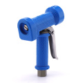 Pistolet de lavage robuste en acier inoxydable bleu