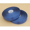 Blue slit edge single side polyester satin ribbon