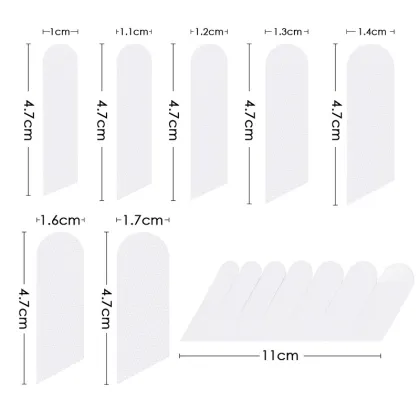 3Pcs Silk Fiber Builder Wrap Nail Form Nail Art UV Gel Extension Building Protector Nail Form White Non-Woven Silks Manicure Tip