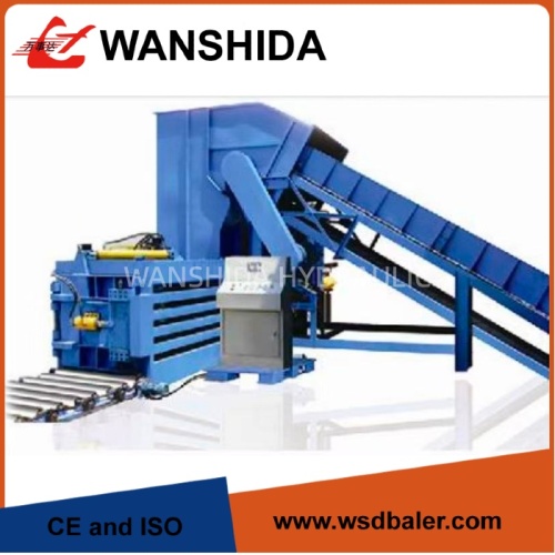 Braurina horizontal compacta para resíduos de papel e plástico