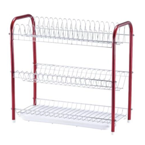 Tier Dish Rack na may tray