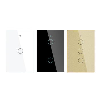 2024 New US 1-4 Gang RF433 Glass Panel Touch Sensor Bluetooth WiFi Smart Light Switch