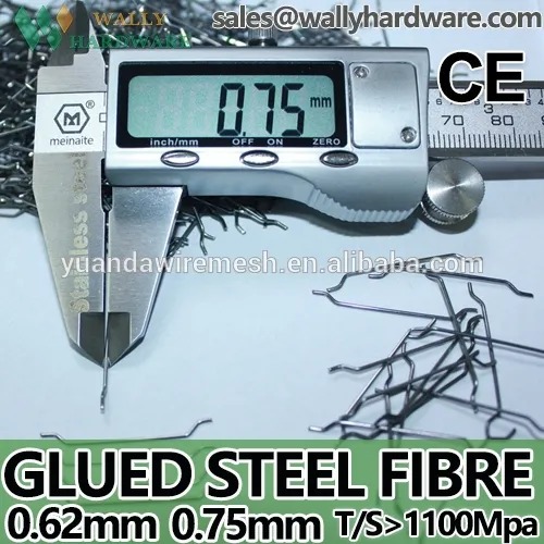 Hooked end 0.75*60mm steel fiber for reinforced concrete