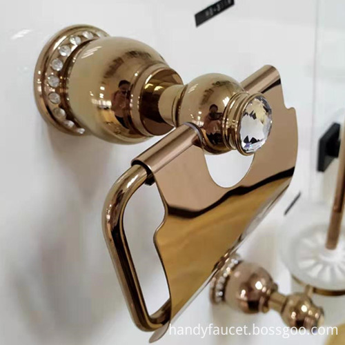 Brass toilet paper holder handy