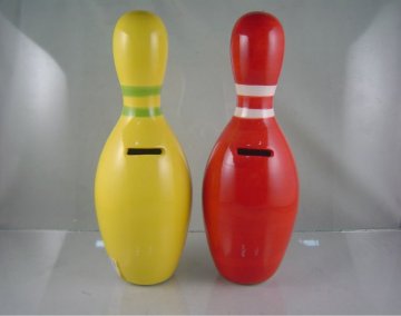 bowling shaped coin bank