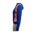 Ladies knit hoodie with blocked activewear jacket