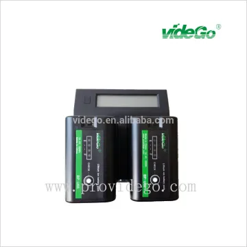 videGo dual LCD display professional DV camera battery charger