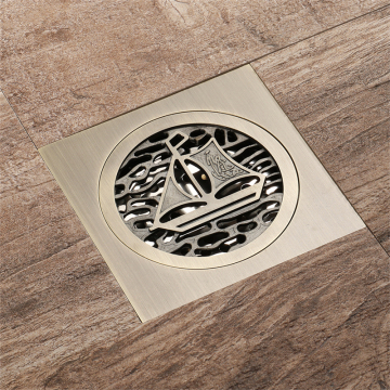 HIDEEP Bathroom fitting full copper antique copper shower floor drain