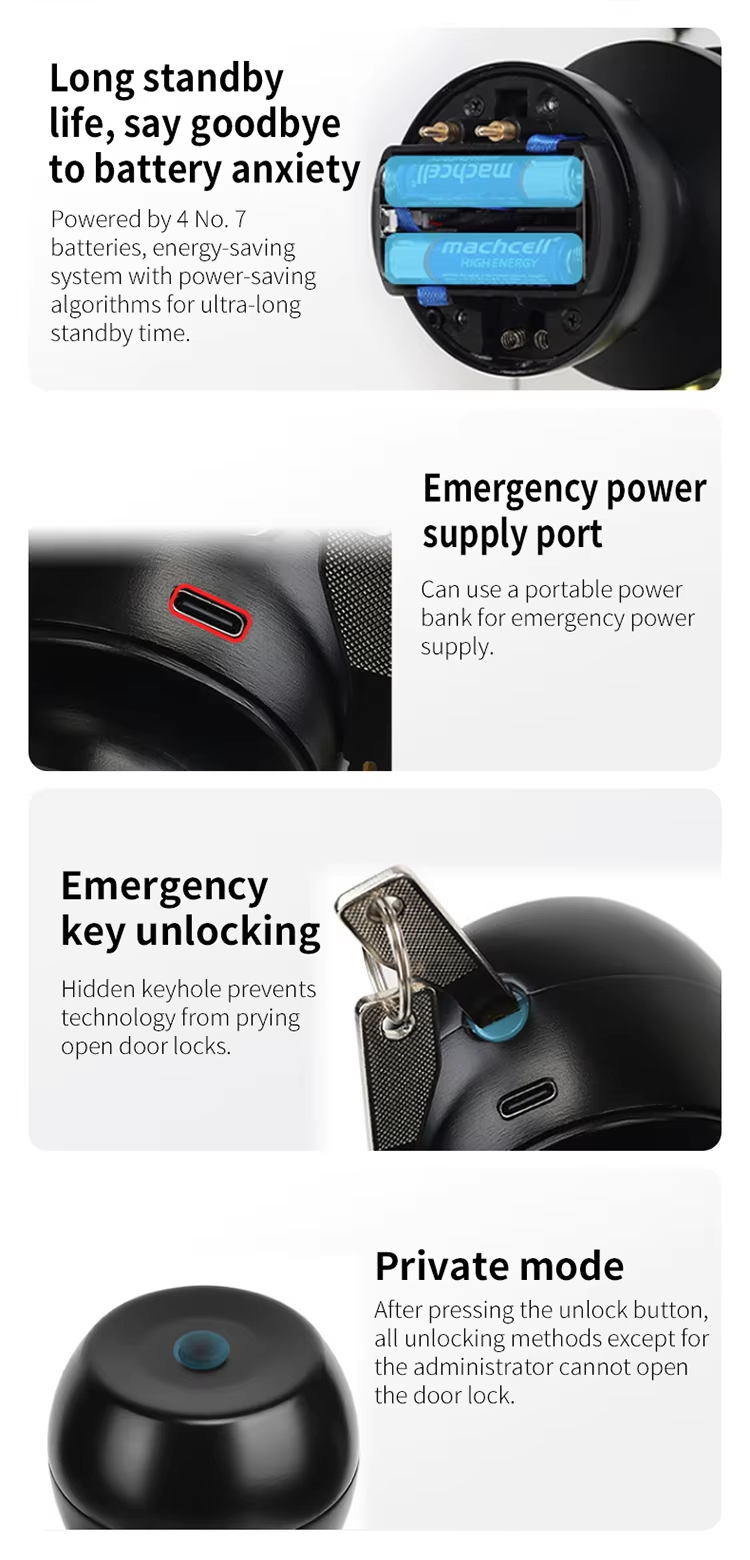 10 1 smart knob door lock