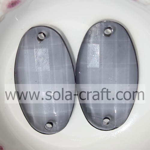 Transparent Plastic Oval Beads with two holes for Links of the Walls,Windows and Doorways