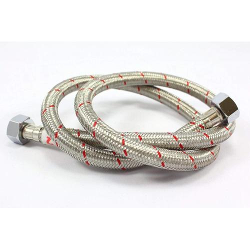 Cable corto de acero inoxidable y manguera flexible trenzada de nailon