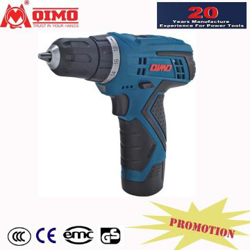 ताररहित ड्रिल बैटरी 10.8v / 12v 10 मिमी दोहरी गति 27N/एम qimo