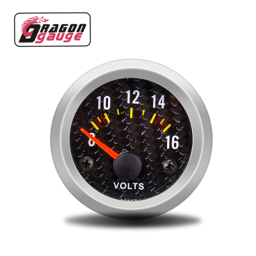 Carbon Face White LED 52mm Auto Car Gauge 8~16V for Racing (6057)