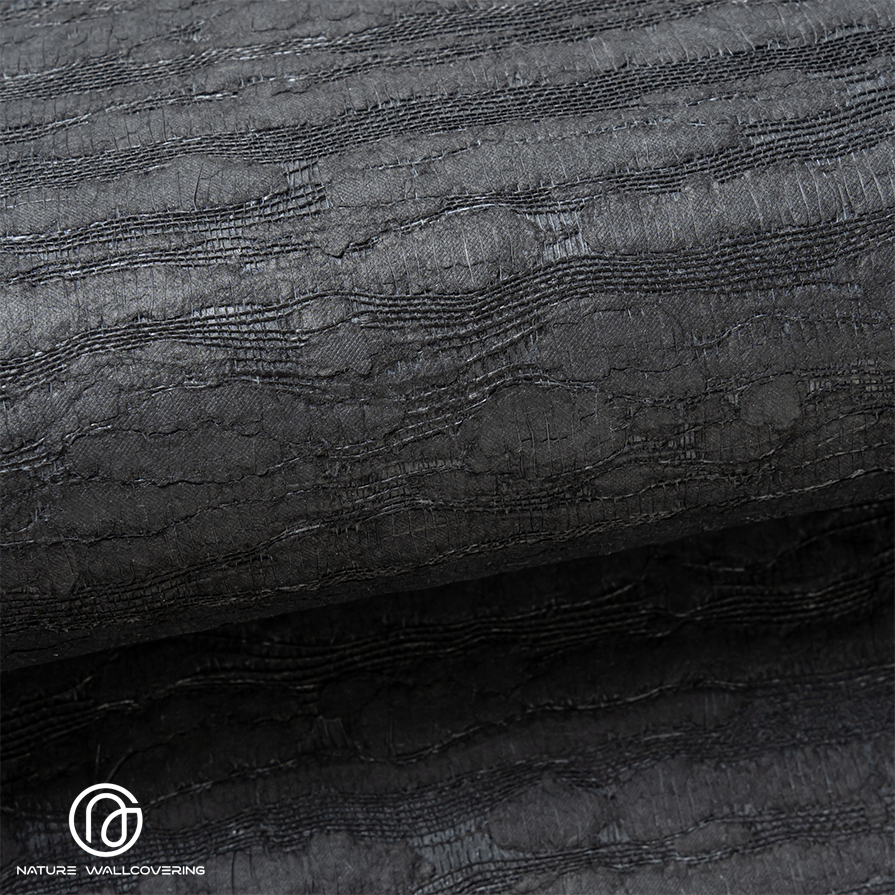 ورق حائط على شكل سحابة نباتية مصنوع يدويًا باللون الأسود من سبج أسود