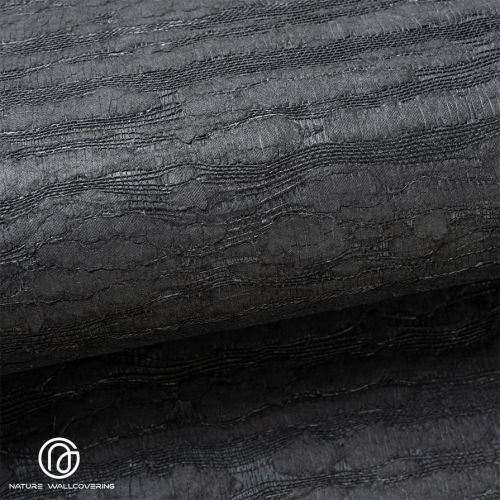 ورق حائط على شكل سحابة نباتية مصنوع يدويًا باللون الأسود من سبج أسود