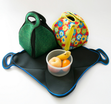 high quality Promotional new design zipper SBR Neoprene waterproof oversized cooler Lunch Bag multi-compartment lunch bag