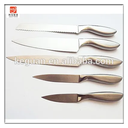 DK-037 5 pcs high quality hollow handle stainless steel kitcen knife set