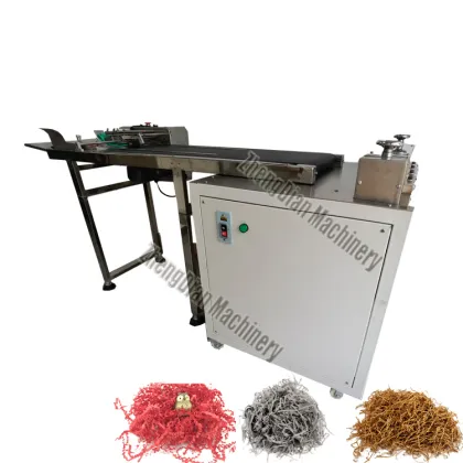 Blue Crinkle Cut Paper Shred Shredder Machine