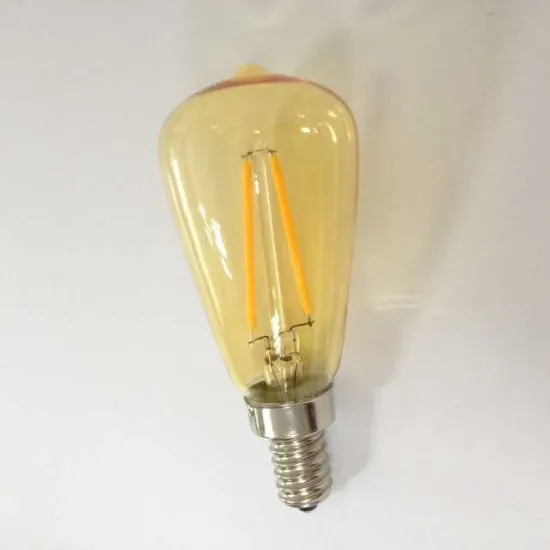 amber glass ST38 E14 base led filament bulb