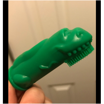 Custom Food Grade Funny Animals Silicone Finger Toothbrush