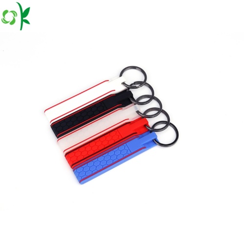 Custom Silicone Keychain Personalized Custom Printing Bracelet Silicone Keychains Supplier