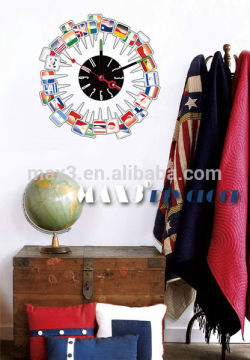 Custom decorative colorful DIY wall mounted clocks special wall clock