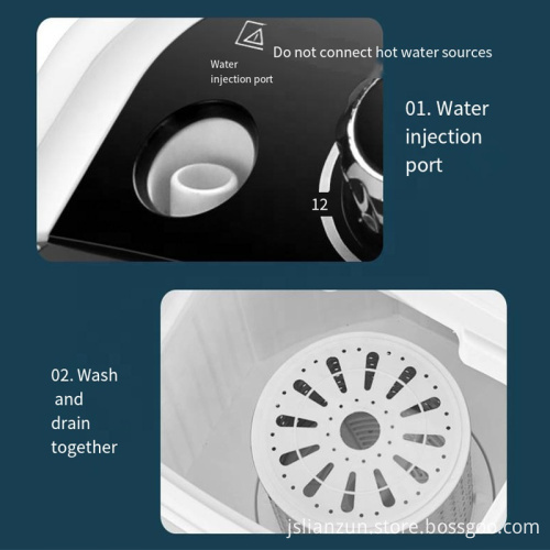 5-7KG Semi Automatic Single Tube Top Loader Portable Washing Machine - Large Capacity 7kg/8kg Cloth Washing Machine
