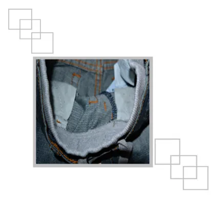 rib waist washed kids blue jeans