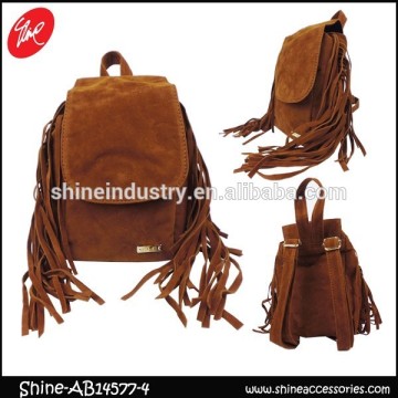 2015 new design brown tassels fashion small backpack