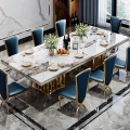 Luxury Hotel Marble Table Stainless Steel Dining Table