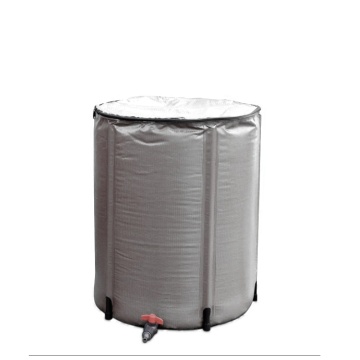 225L Rainwater Storage System with Overflow and PVC Tarpaulin: Easy Assembly Rain Barrel