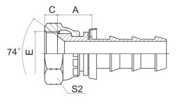 JIC Female 74 Cone Seat