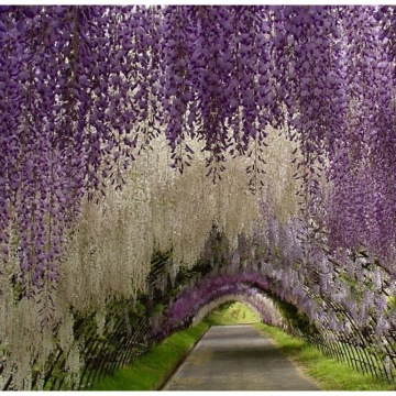 Strisce di fiori di griglie artificiale viola all'ingrosso per decorazioni per matrimoni dell'hotel