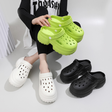 Unisex New Fashion Trend: Eva Thick Platform Anti-Slip Couple's Beach Comfortable Hole Toe Garden Shoes