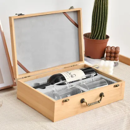 Foldable Space Saving Wooden Wine Box