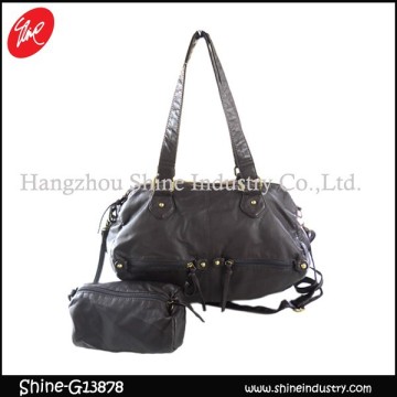 fashion weekender bag/washed bag/travel bag with small bag