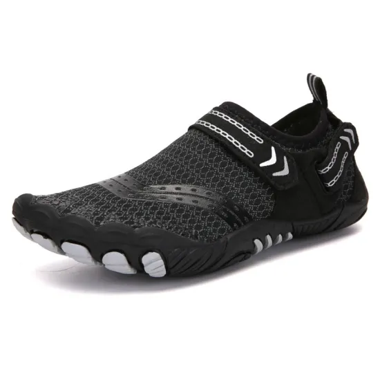 Waterproof Rubber Bottom Mesh Men's Shoes: Quick-Dry Aqua Hiking Sneakers