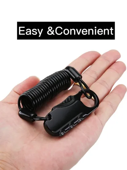 Motorcycle Helmet Lock Anti-Theft Steel Wire Cable