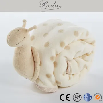 2015 snail plush coral fleece baby blanket