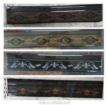 Black and White Porcelain Skirting Tile for Living Room