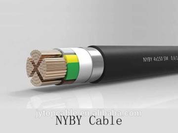 kabel NYBY PVC Insulated PVC Sheathed Steel Galvanized Tapes Armoured Power cable